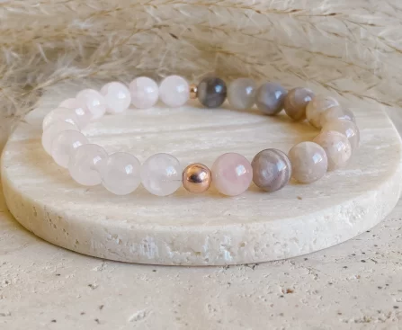 Moonstone and Rose Quartz